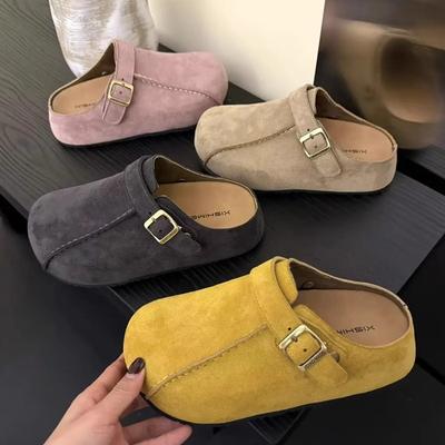 Thick-soled, Closed-toe, Half-slipper Women's New Style Shoes, Versatile Shoes