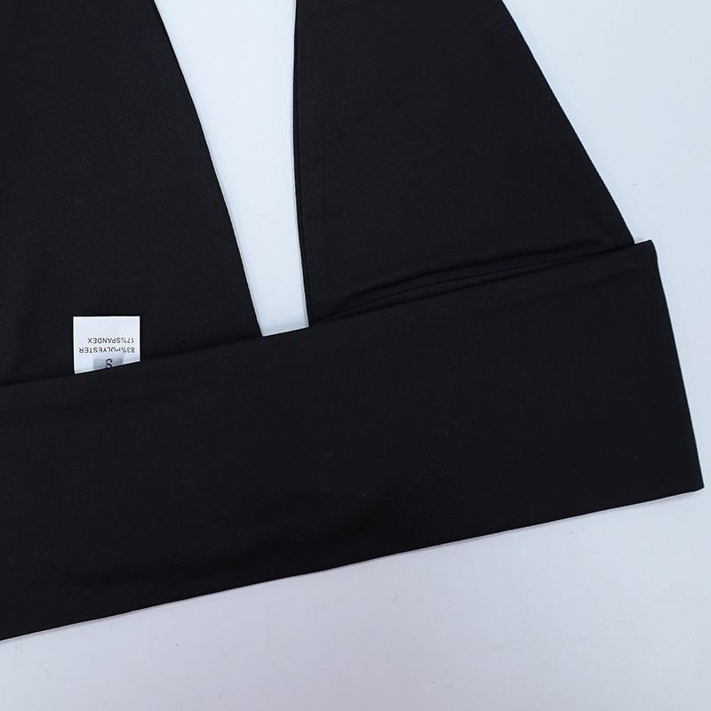 Women Sexy Slim Fit Solid Halter Cropped Cami Top