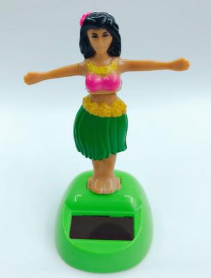 Creative Solar-Powered Little Girl Car Ornament Cartoon Figurine Car Accessory Children's Toy Christmas Gift