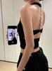 Spicy Girl Star Chain Halter Backless Camisole with Chest Pads & Cutout Design