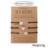 Best Bitch Card Bracelet With Heart Pendant For Gift And Travel Souvenirs