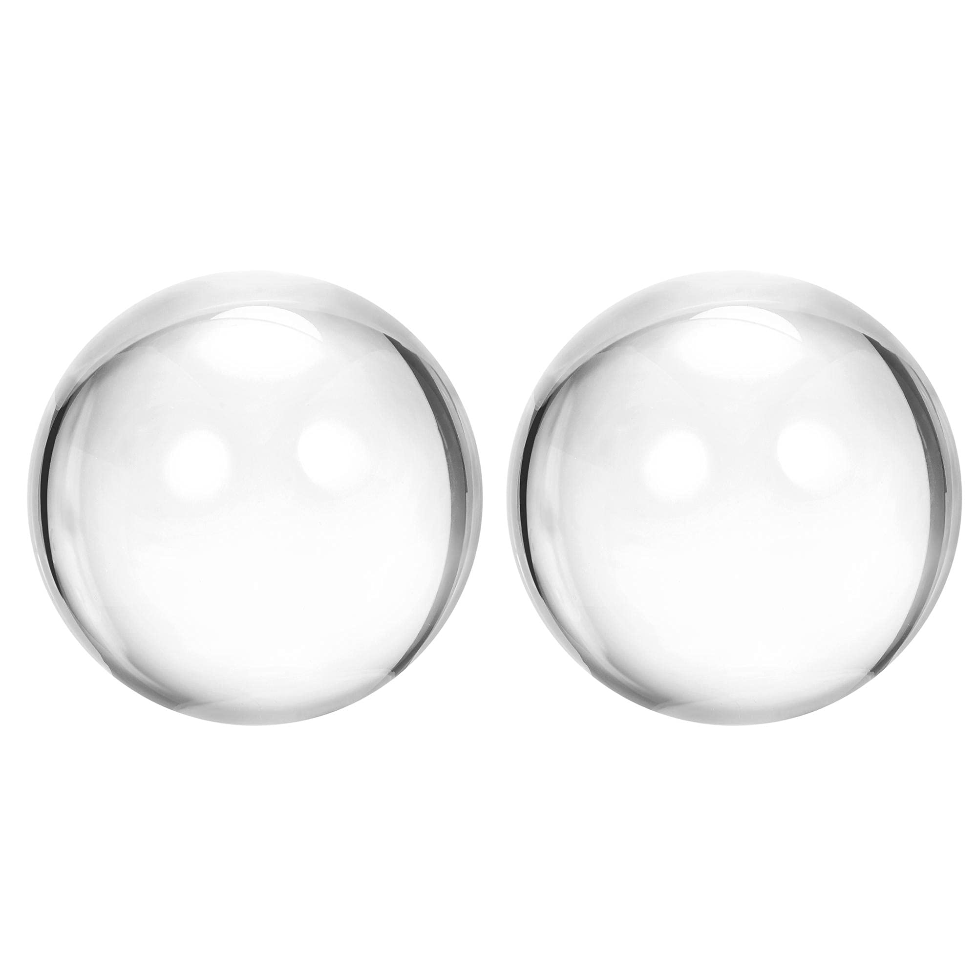 uxcell Acrylic Contact Juggling Balls with Ball Bag, 60mm Diameter, 120mm x 140mm, Clear, 2-Pack