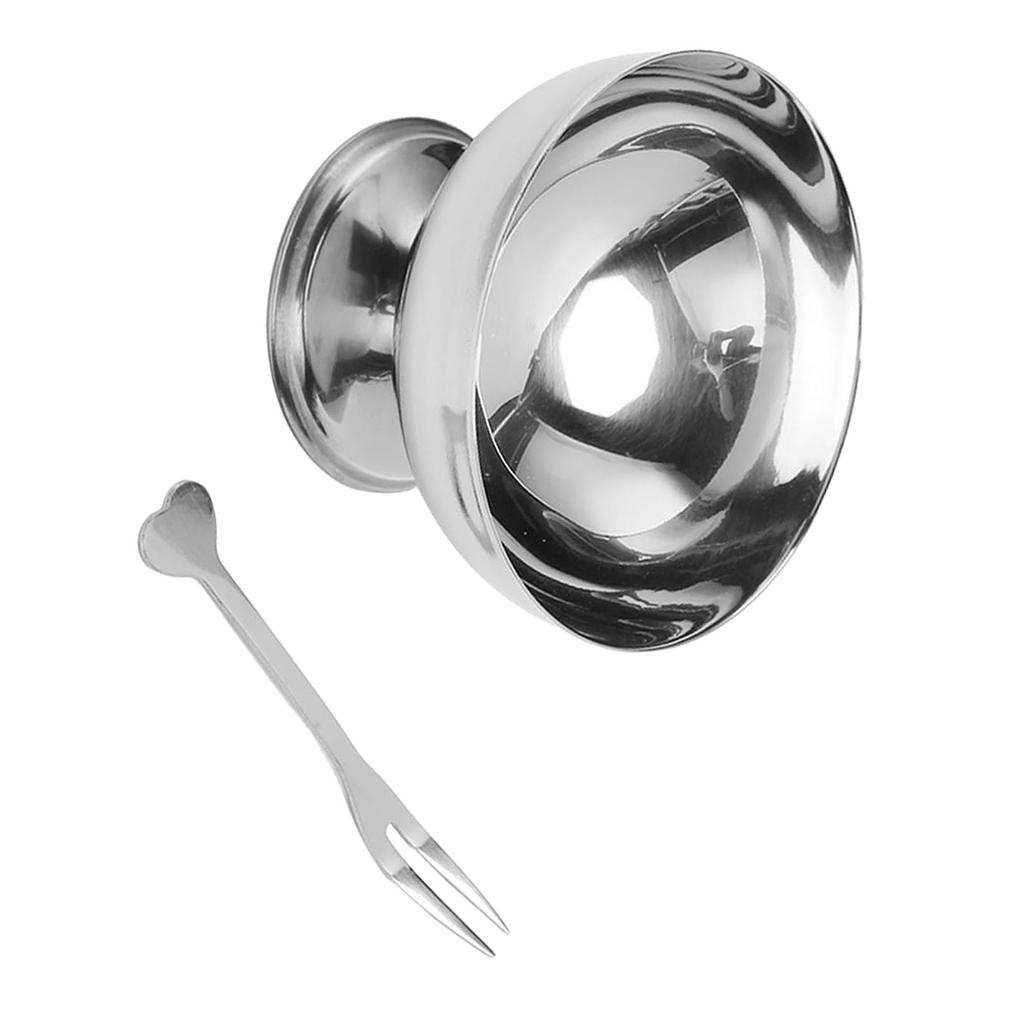 1 Set Stainless Steel Ice Cream Cup Delicate Reusable Ice Cream Bowl for Dessert Salads Pudding
