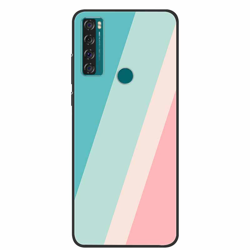 For TCL 20 SE Case Luxury Silicone TPU Soft Cover Phone Case For TCL 20 SE T671H Cartoon Funda Colourful Capa Shockproof Coque
