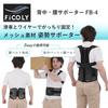 FiCOLY Back and Waist Posture Supporter with Mesh Back Posture Supporter, Pulleys, Support, 2-Way Belt, Corset, Unisex, FB-4 (L)