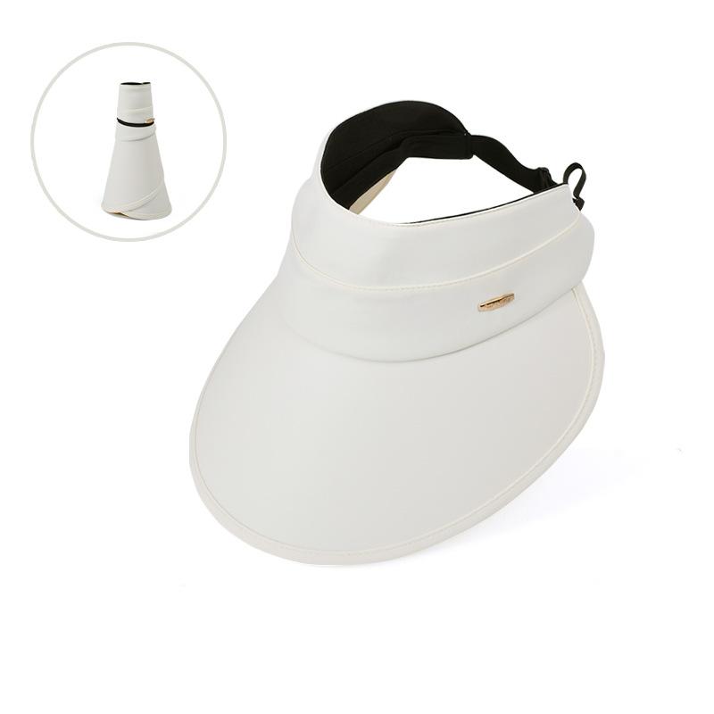 Summer vinyl large brim sunshade sunscreen hat children's outdoor fashion versatile Korean version foldable empty top sun hat