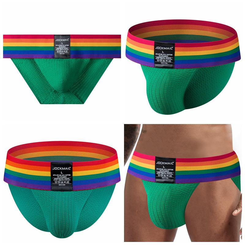 Kalsonger JOCKMAIL Slumpfärg 1 st Bomull Nylonblandning Material Mode Sexiga Sportunderby Klubbparty Vardags Casual Shorts