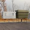 1pc Ice Box Holder Foldable Portable Fridge Ice Box Stand Stainless Steel Anti-Slip Picnic BBQ Bucket Bracket for Outdoor BBQ Picnic