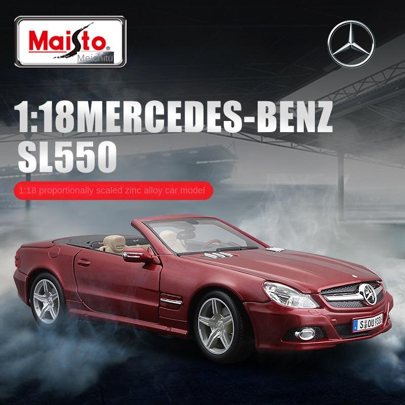 

1: 18 моделей автомобилей из сплава Mercedes Benz SL500, коллекция подарков для мальчиков, игрушки