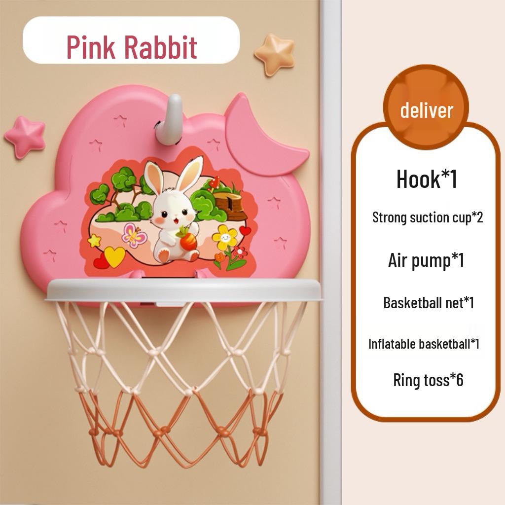 Kids' Silent Scoring Basketball Hoop - No-Drill Wall-Mounted Indoor Toy