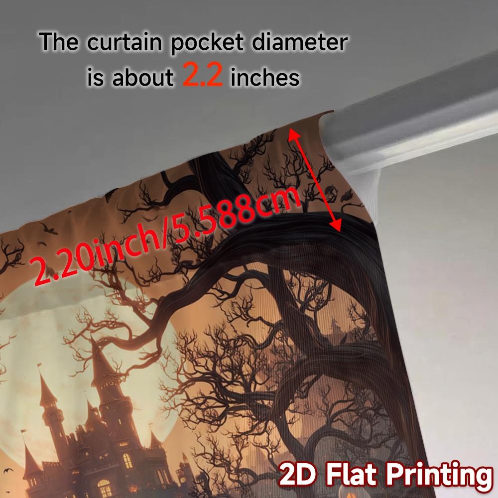 Flat Printing Curtains Without Rod Haunted Hollow Yarn Gifts Ldeal Bedroom Curtain Set Of 2 Modern Made Polyester Washable Master Ready