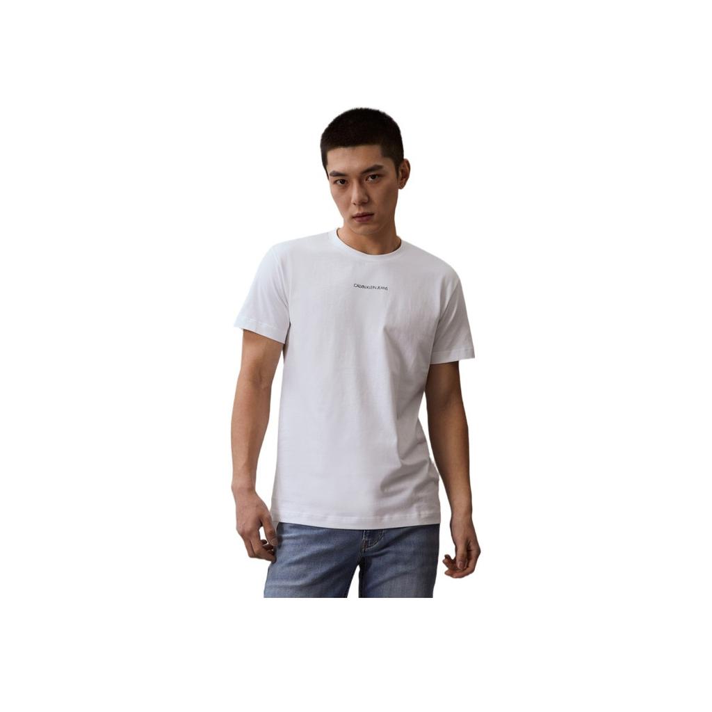 Calvin Klein Unisex Letter Casual Pure Cotton Printed Breathable T-Shirt Unisex Tops White J319634YAF