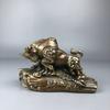 Exquisitely Crafted Bull Figurine for Good Fortune and Wealth In Year of the Ox, Home Living Room Decoration, Brass Zo