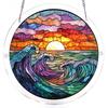 Acrylic Jigsaw Puzzle Suncatcher Large Colorful DIY Sun Catcher Kit for Adults Stained Glass Style Window Hanging Ornament for Home Garden Decor
