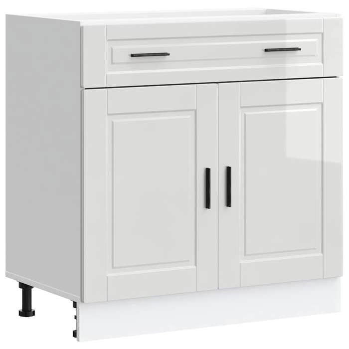 VidaXL Armoire de cuisine Porto blanc brillant bois ingénierie 853979