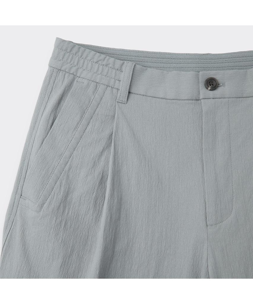 Keoseuuteommellou Gray Loose Fit Tucked Cotton Pants Cwpam26322Gyx