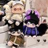 niannyyhouse 15cm Plush Clothes Loose Color Blocking Set Includes Hairband, Hoodie, Color Block Shorts, Glasses, Shoes, Cotton Doll, Dress-Up Accessor