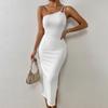 European and American Cross-Border Women's Fashion Adjustable Single-Shoulder Strap Slim-Fit Slip Dress with Exposed Back and Hip, Sexy Bodycon Dress