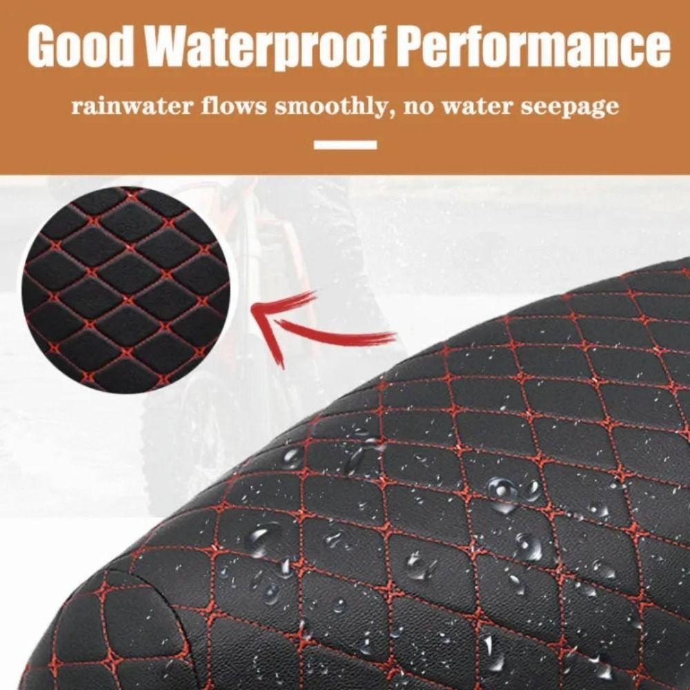 1Pcs Faux Leather Seat Cushion Cover High Toughness Comfortable Seat Pad Cover Dustproof Waterproof Easy Clean Motor Accessory