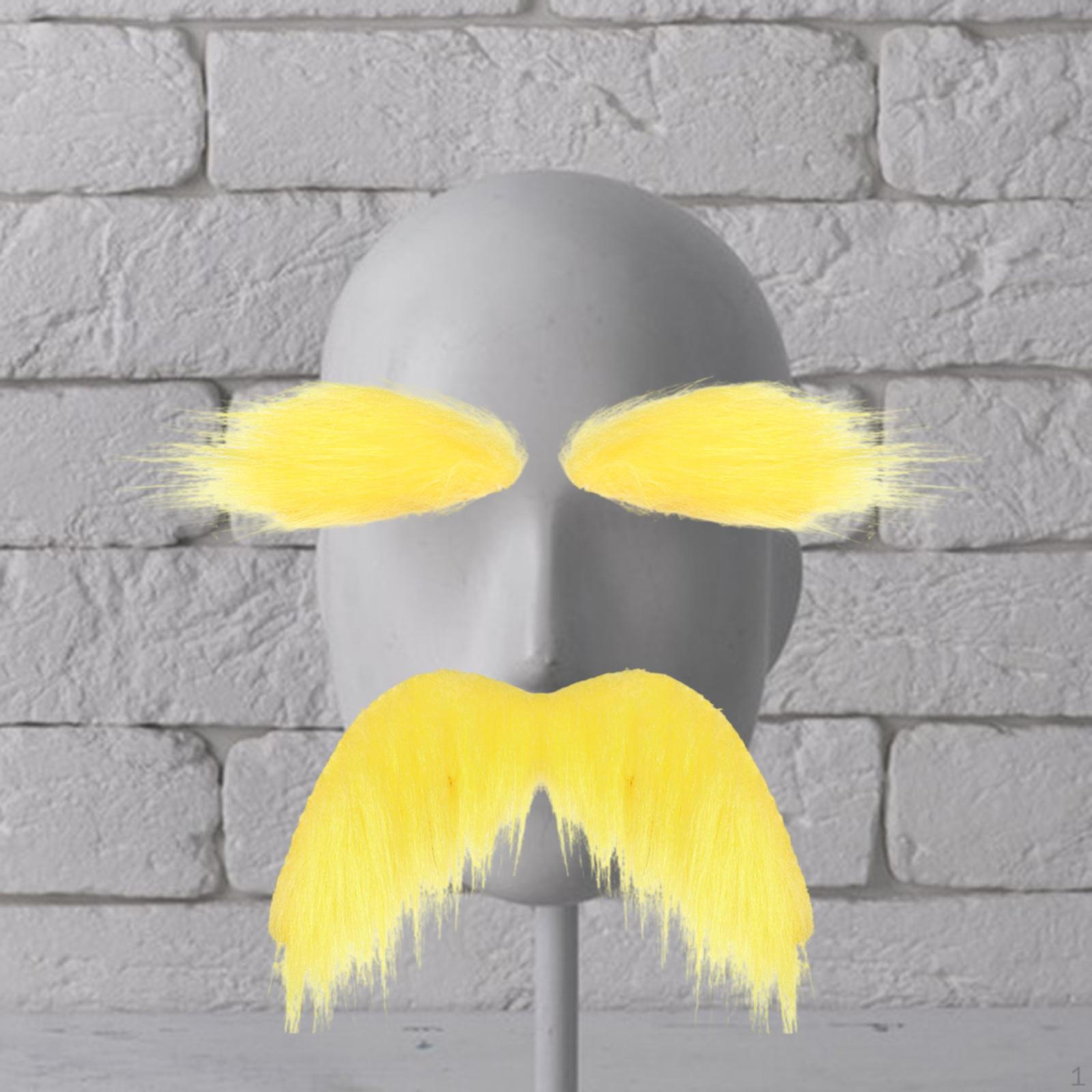 

Костюмные аксессуары для самодельных накладных бровей, макияж для дня рождения, ролевая игра yellow