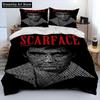 3D Print Movie Scarface Tony Bedding Set Boys Girls Twin Queen Full Size Duvet Cover Pillowcase Bed Adult Fashion Home