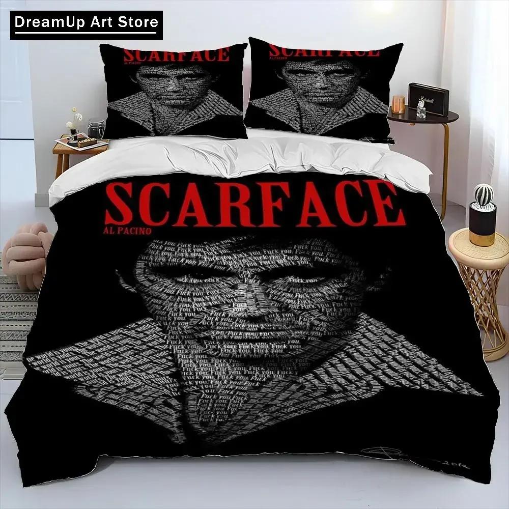 3D Print Movie Scarface Tony Bedding Set Boys Girls Twin Queen Full Size Duvet Cover Pillowcase Bed Adult Fashion Home