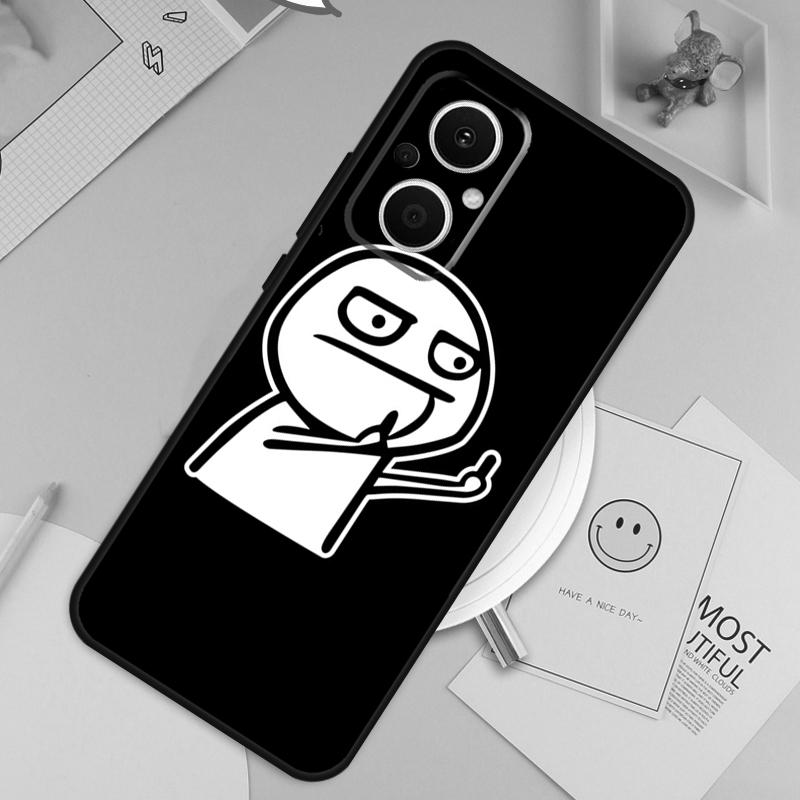 Troll Face Meme For OPPO Reno 4 5 6 7 8 Lite 10 Pro Reno 8T 4Z 5Z OPPO Find X3 Lite X2 Neo X6 X5 Pro Case