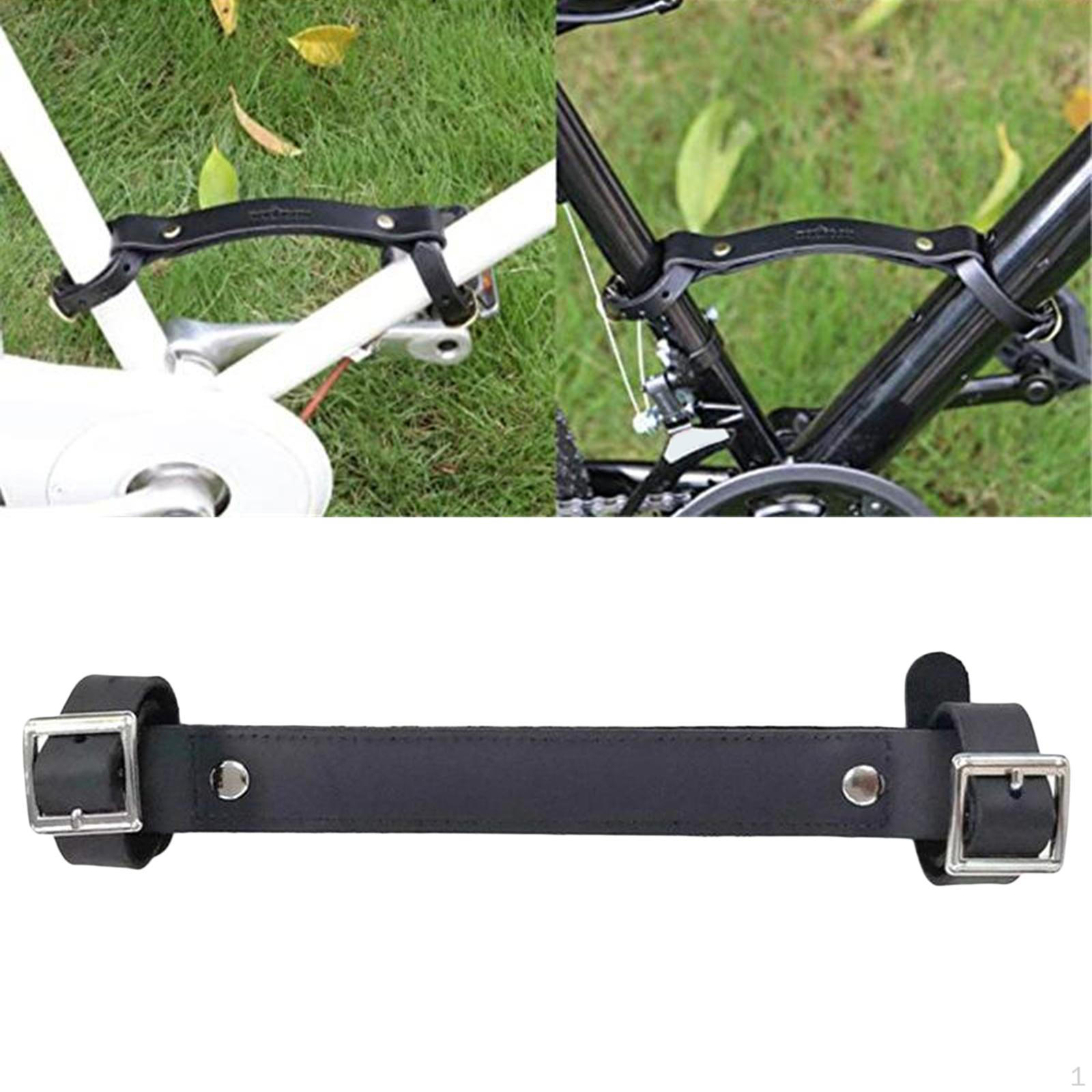 Adjustable Bike Carry Handle Carrier Accessories Bicycle Lifting Leather Strap Lifter for Black