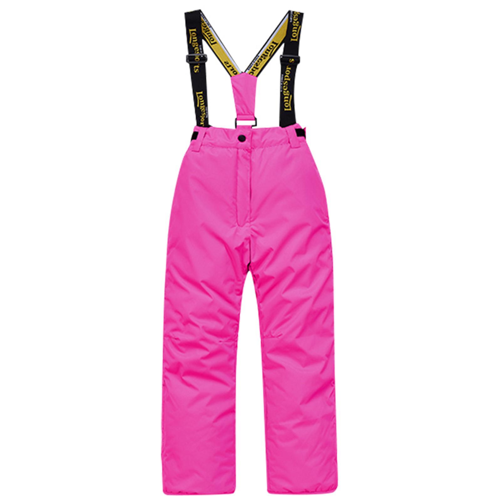 

Детская модная лыжная одежда Мальчиковые и Девочковые Утепленные Водонепроницаемые Термо Лыжные Полукомбинезоны 6