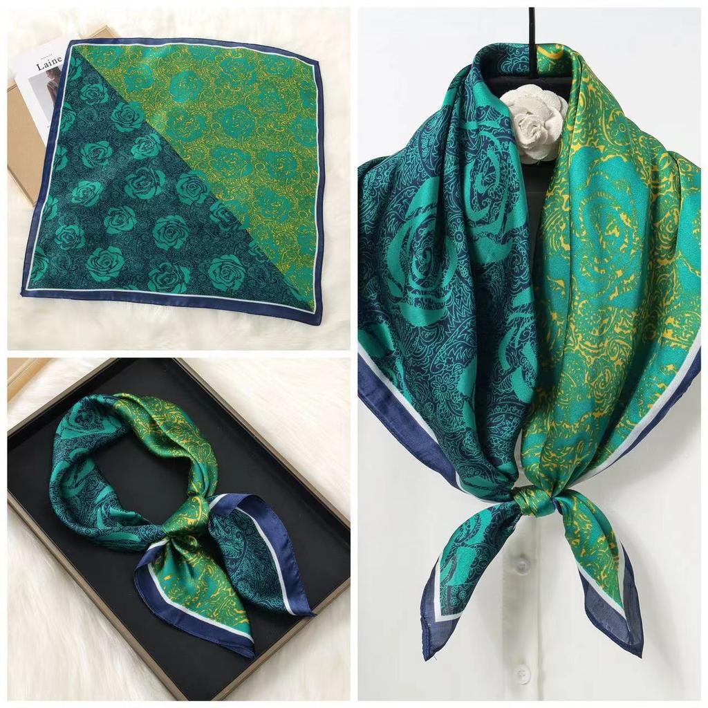 Eleganti Foulard di Seta da Donna Con Centinaia di Camicie, Assistenti di Volo, Decorazione Professionale, Protezione del Collo, Foulard, 70 Foulard Quadrati Piccoli.