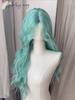 Peluca Ashely Azul Verde para Mujer 24 pulgadas de Largo Cabello Ondulado Peluca Fibra Sintética de Alta Calidad Pelucas Lolita Verde Menta Frescas Modernas Pelucas