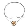 PuRui Gothic Unique Black Leather Wax Thread Adjustable Necklace Women Black Lace Dripping Oil Flower Pendant Banquet Zircon