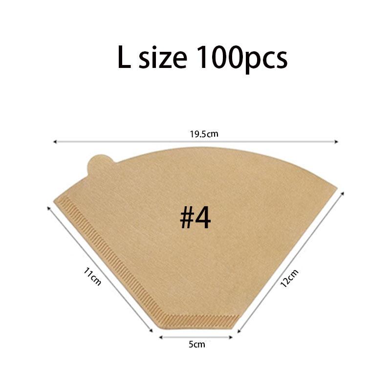 Cone Coffee Filter Paper, 100 Pcs Disposable Unbleached Natural Coffee Filters For Drip and Pour Over Coffee Maker
