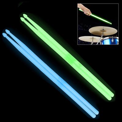5A Noctilucent Drum Stick Glow In The Dark Stage Performance Luminous Drumsticks 2 Colors Optional