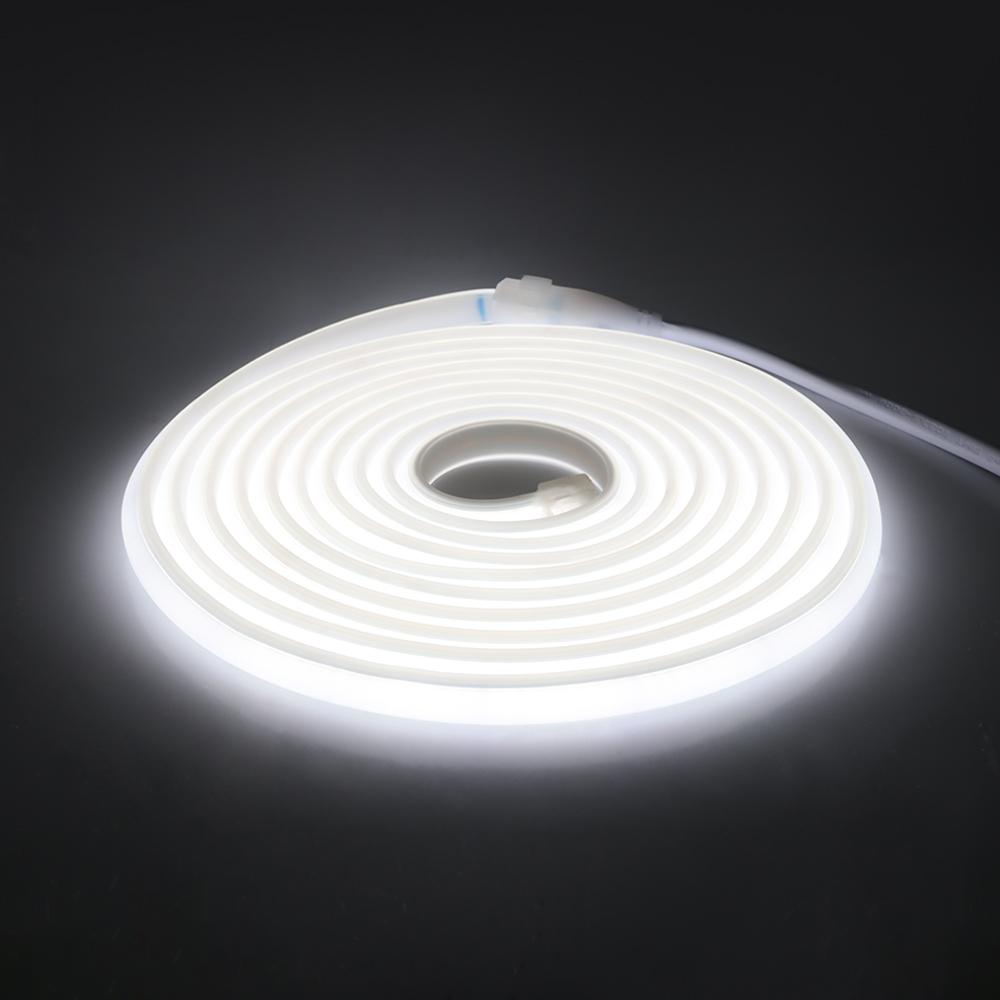 

110V 220V COB LED Strip Waterproof High Bright CRI RA90 Warm/Natural White Garden Home Decor Flexible FOB Tape Neon Light US Plug 110V&0.5m белый
