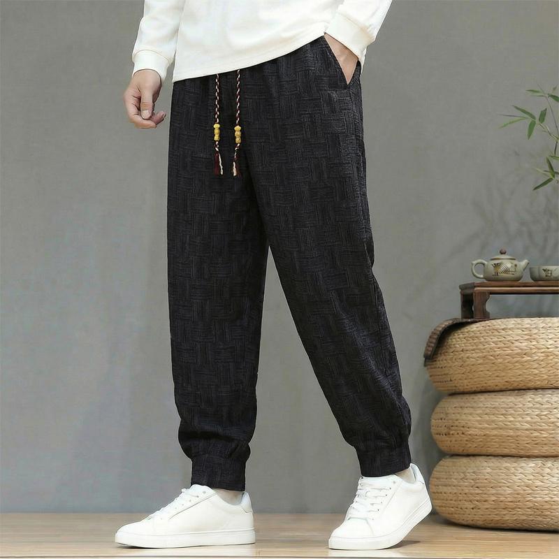 Nadměrná velikost 4XL-10XL Módní Oversize Kalhoty pro Muže Oblečení Ležérní Pružný Pas Dlouhé Kalhoty