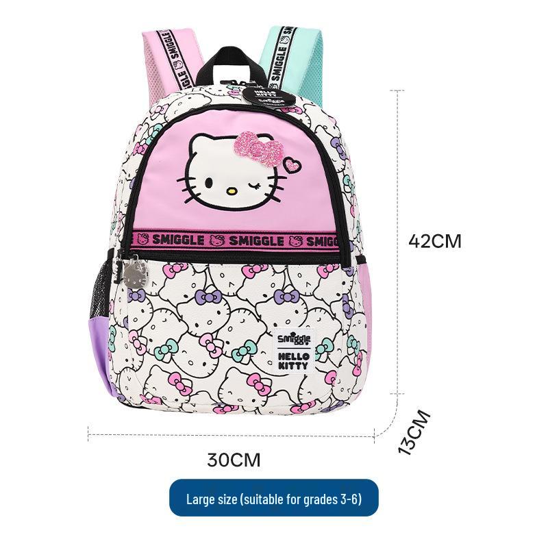 Hello Kitty Large Waterproof Student Backpack - High Capacity, Splashproof Multilayer Schoolbag for Girls.