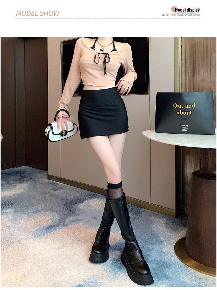 Spicy Girl High Waist Grey Irregular A-line Mini Skirt - Summer Versatile Slimming Bodycon