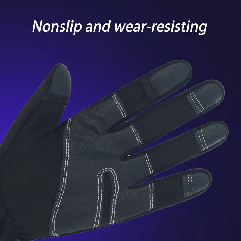 Motorcycle Gloves with Warm Wool Lining In Winter Water Repellent and Skin Friendly Touch Screen Outdoor Activity Motorcycle Riding