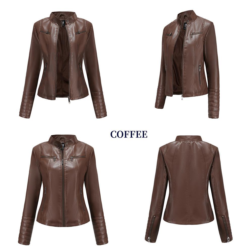 Veste Courte En Cuir Pour Femme – Style Motard Britannique, Doublée, Coupe Cintrée – Taille 14 - 6
