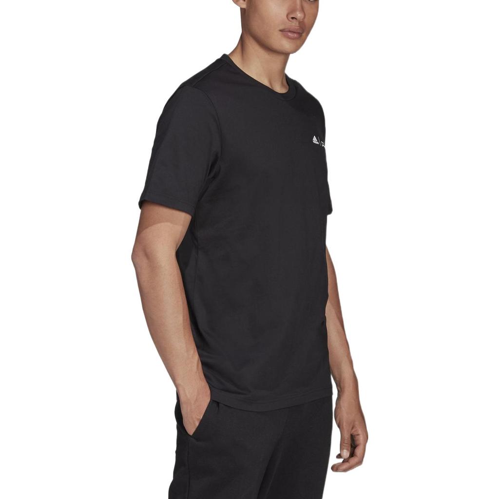 adidas Cartoon Skateboarding Boy Logo Print Crew Neck Short Sleeve T-Shirt Men Tops Black GS6221