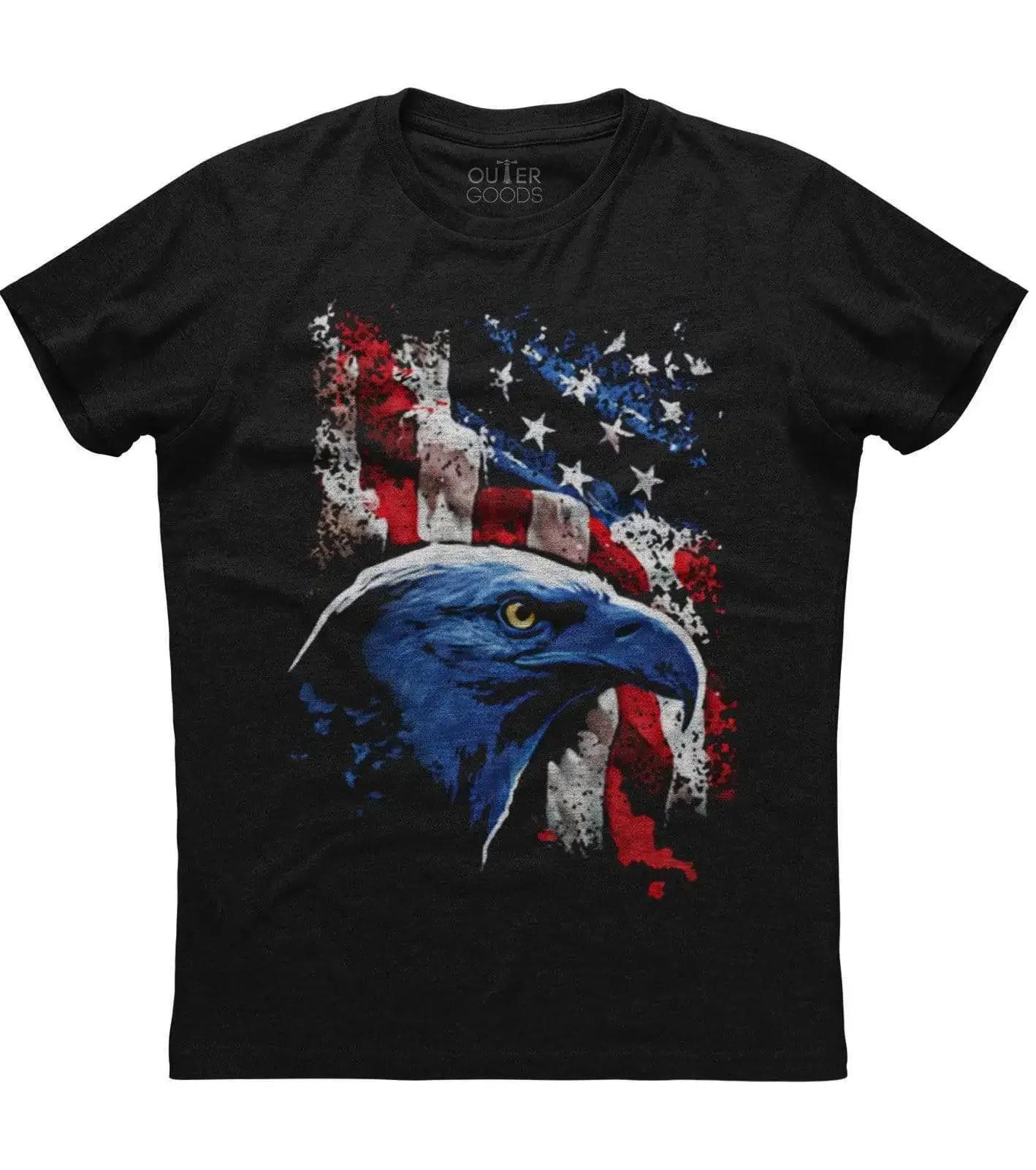 

American Icon Bald Eagle and Star Spangled Banner Patriotic TShirt Summer Cotton ONeck Short Sleeve Mens T Shirt New S3XL S