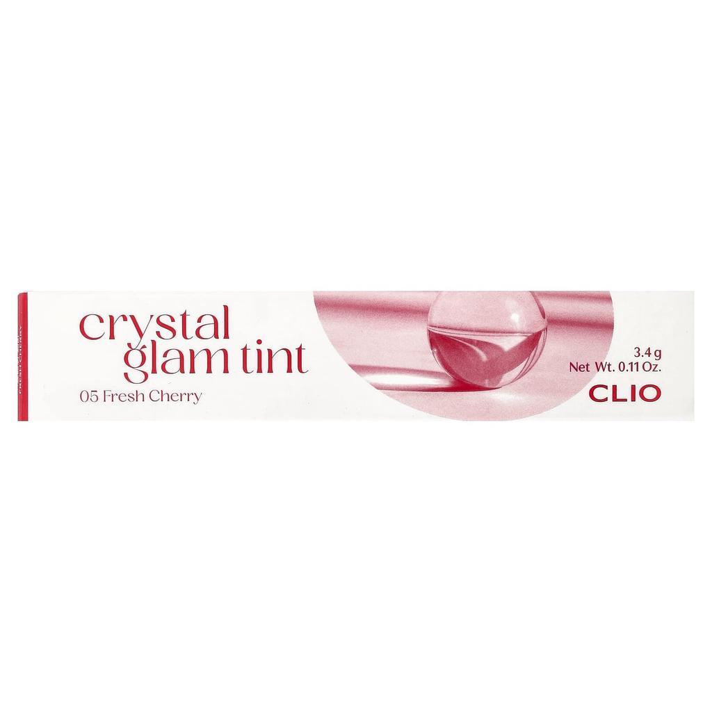 Clio Crystal Glam Tint, 05 Fresh Cherry, 3.4g (0.11oz)