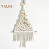 Wall Hanging Tapestry with 17 Accessories Manual Braided Bohemian Style Hollow Out Dorm Home Hotel Wall Decoration Christmas Tree Hanging Pendant
