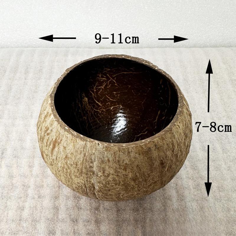 Coconut shell bowl, natural, Hainan, creative, Vietnamese old coconut shell bowl spoon set, dried fruit candle bowl