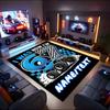 1PC Custom Name Monster Truck Birthday Theme Floor Mat Ideal for Living Room, Game Rooms, Office, Bedroom,Floor Mat Playful Design