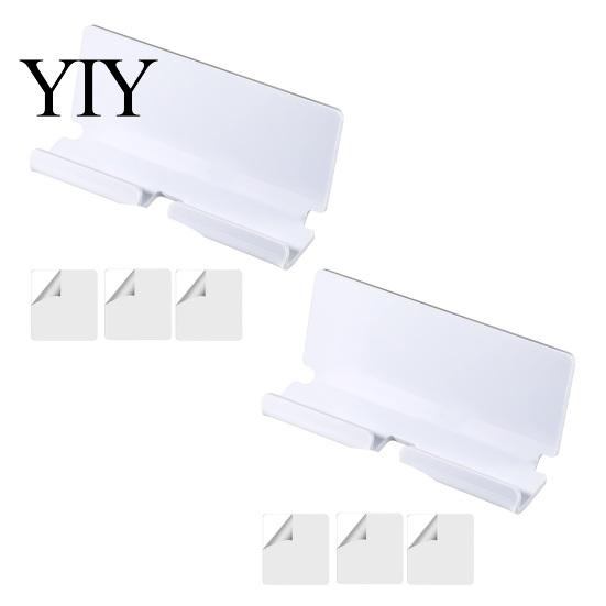 Clear Acrylic Wall Stand Tablet Mount Holder, Universal Mounted Smartphone Stand, Smooth Surface Phone Holder Cable And Charging Hole Organizer