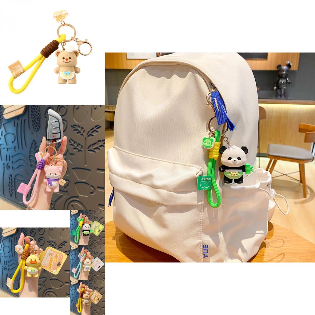 Cute Car Keychain Soft Bread House Series Creative Cartoon Silicone Key Accessory