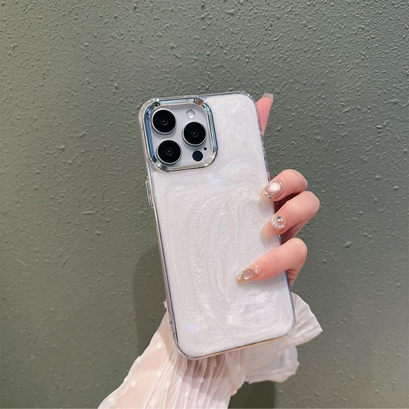 Glitzerkleber Handyhülle für Apple 17promax Leichter Luxus und Schlicht für IPhone15plus Weibliche Neue Weiche Hülle