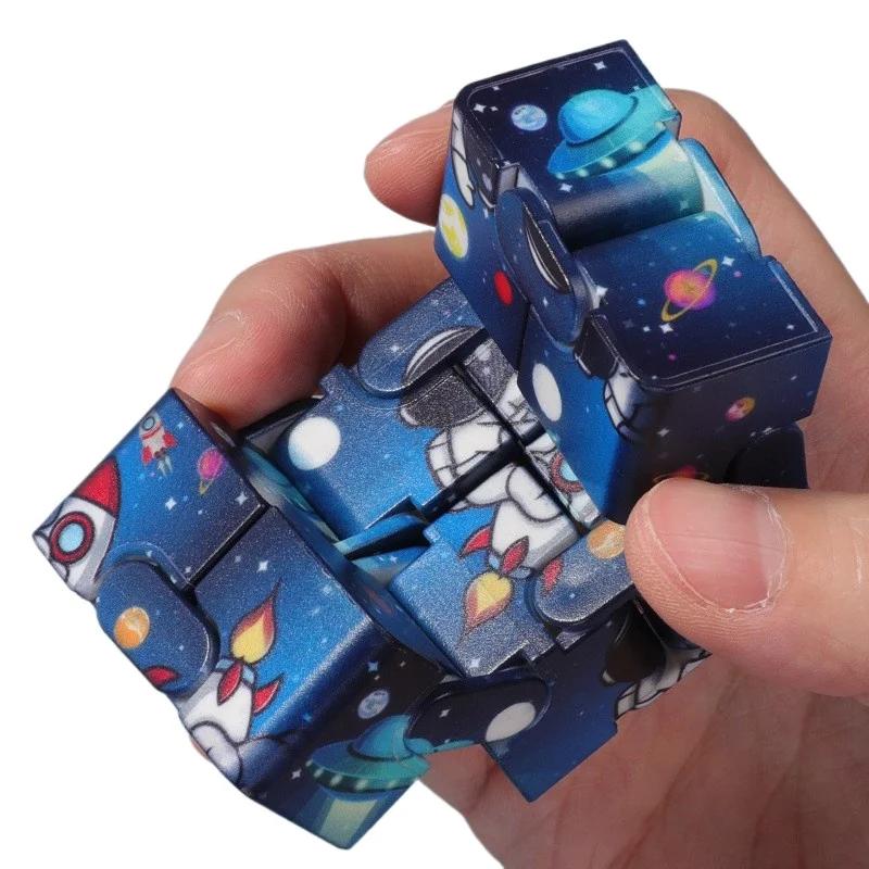 Infinite Flip Transformation Toy Anti Anxiety Stress Relieving Fingertip Game Puzzle Stress Relieving Magic Pressure Toys Gifts